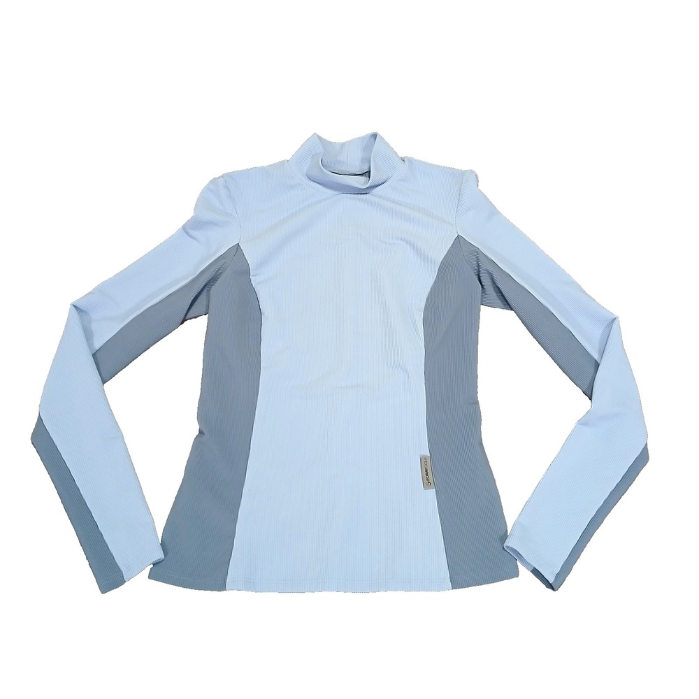 Foray Golf Women Long Sleeve Pullover Performance Shirt High Neck Blue XS‎